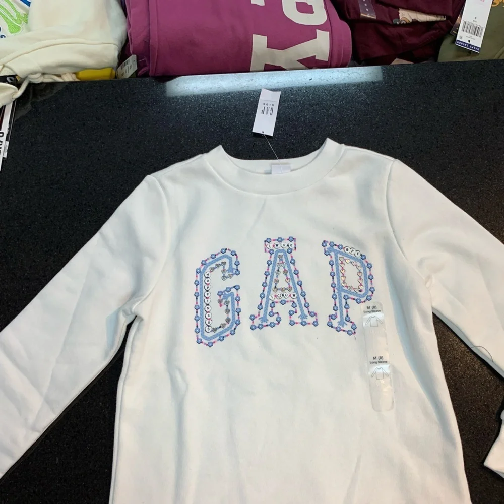 GAP Kids White Long Sleeve Top